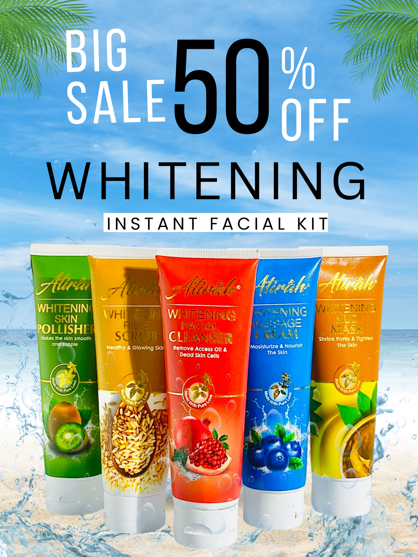INSTANT WHITENING FACIAL KIT [ HYDRATING MINERALS ]