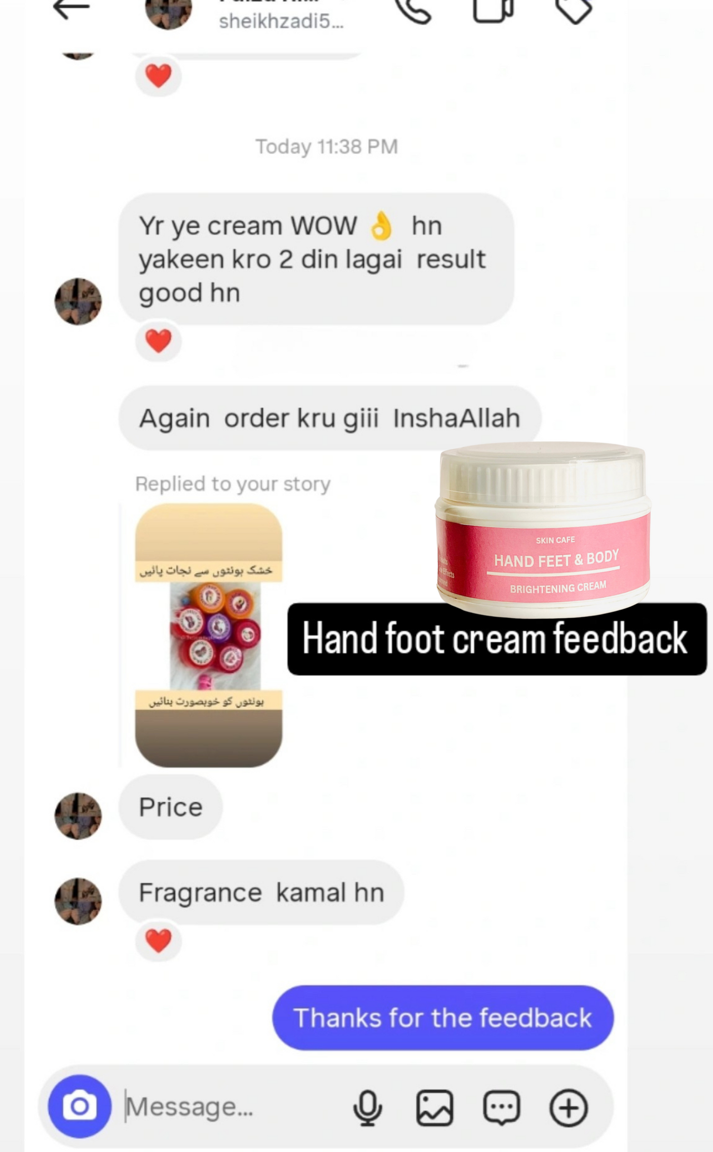 HAND FEET WHITENING CREAM (7 DAYS GURRANTTEE RESULTS )