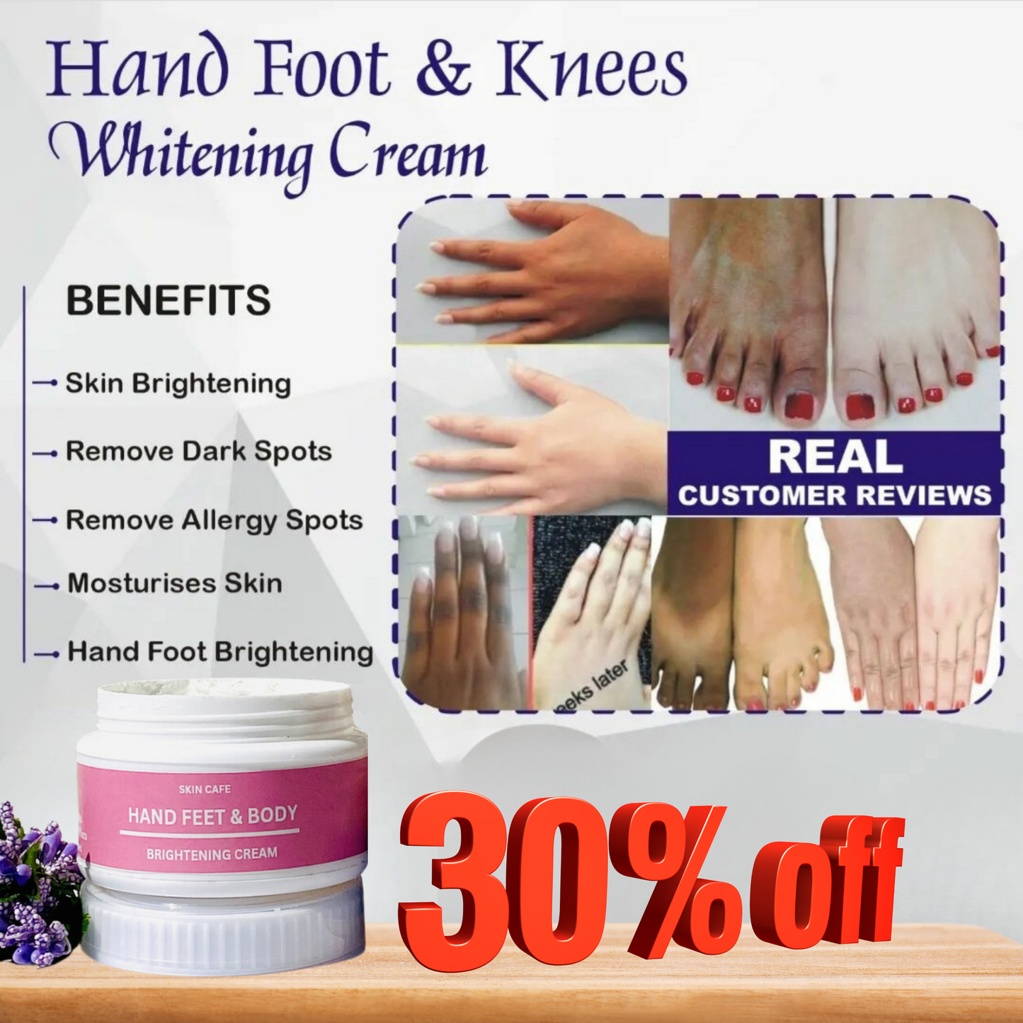 HAND FEET WHITENING CREAM (7 DAYS GURRANTTEE RESULTS )