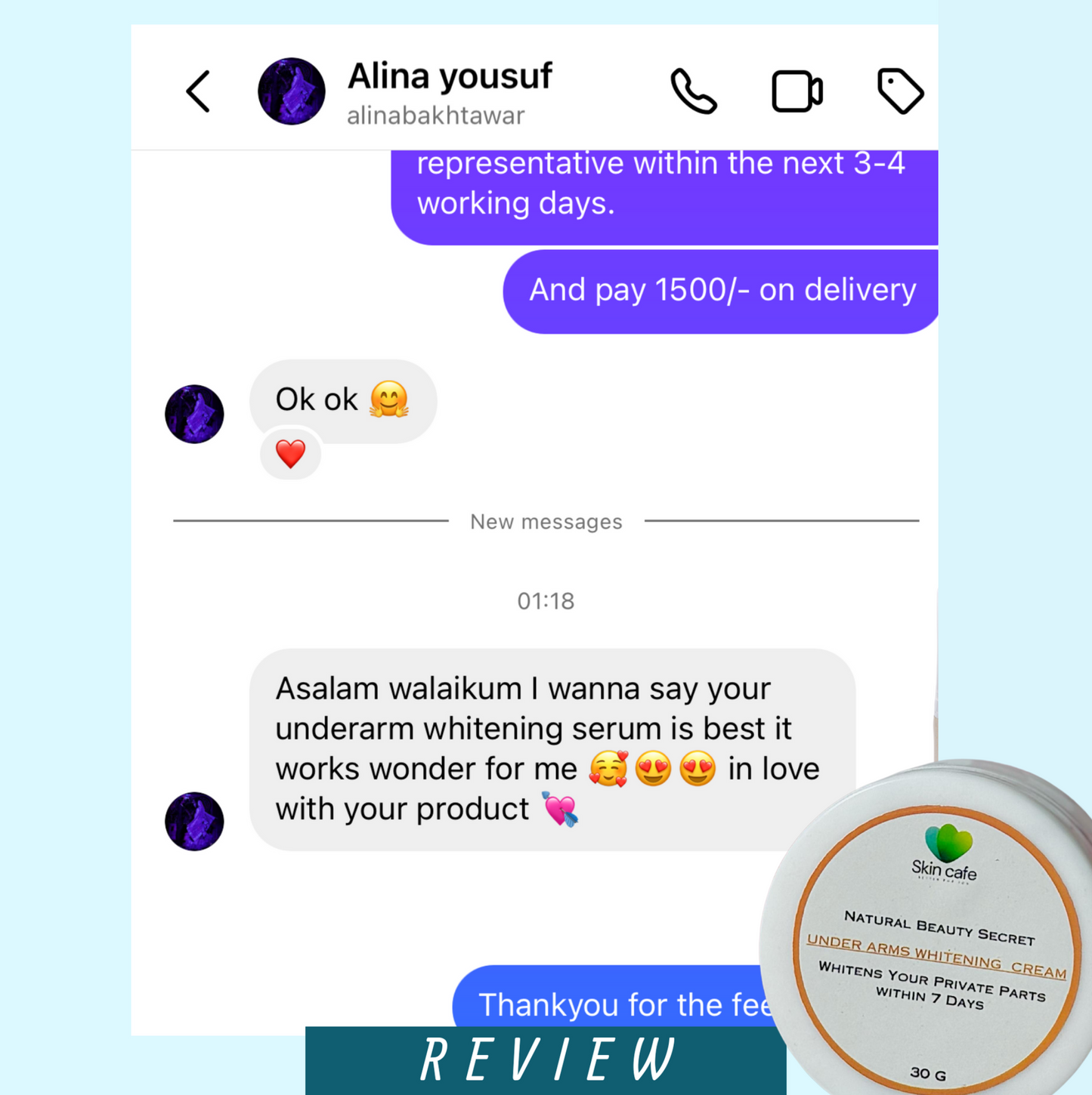 Under Arms Whitening Cream ( LIGHTEN UP)