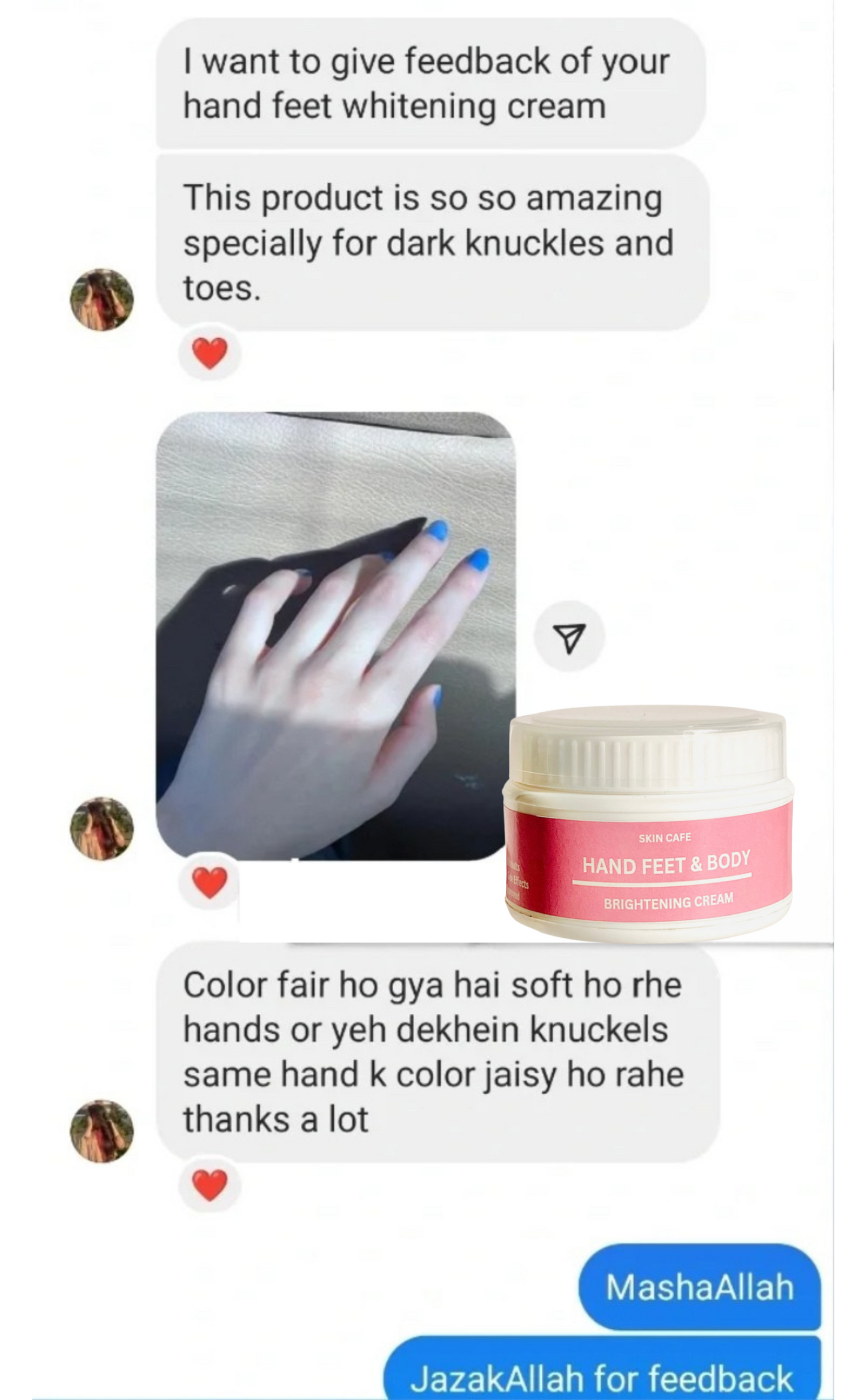 HAND FEET WHITENING CREAM (7 DAYS GURRANTTEE RESULTS )